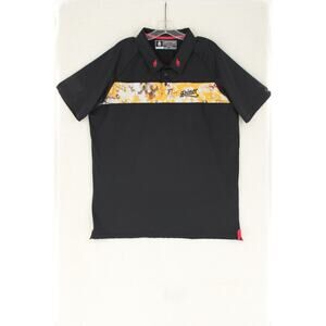 Kryptek X Shiner Polo Shirt Mens XL Black Raid Camo Short Sleeve Performance